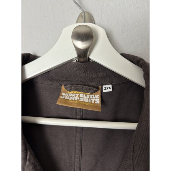 Big Bud Press Short Sleeve Jumpsuit Espresso Brown Size 2XL - Picture 3 of 4